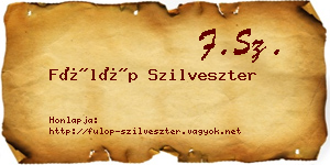 Fülöp Szilveszter névjegykártya