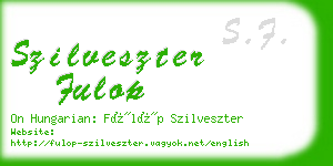 szilveszter fulop business card